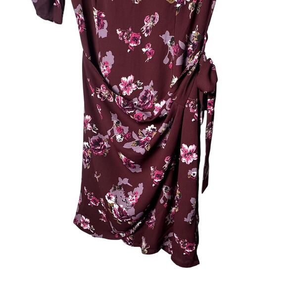 ASTR The Label XS Floral Wrap Front Mini Dress - Picture 2 of 9